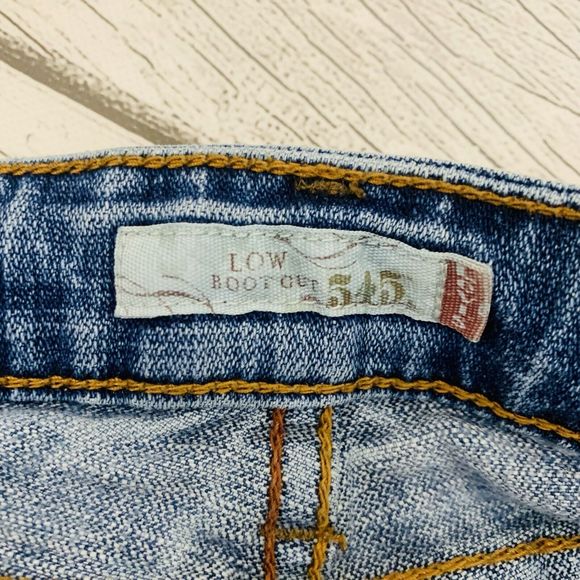 Womens Levis 545 Low Rise Bootcut Denim Blue Jeans Red Tab Size W 36 L 31 - Picture 6 of 7
